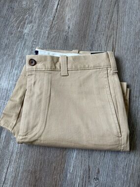 J. Crew Men's Tan Flat Front Chino Shorts Khaki Short 7 Inseam Size 32 NWT